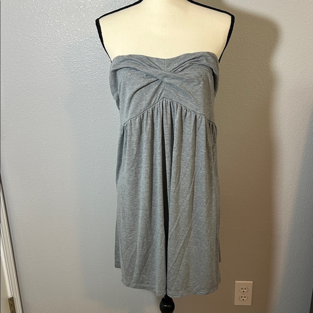 Gray Strapless Dress